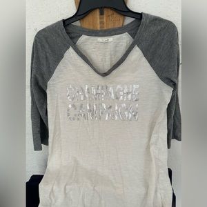 3/4 sleeve novelty shirt